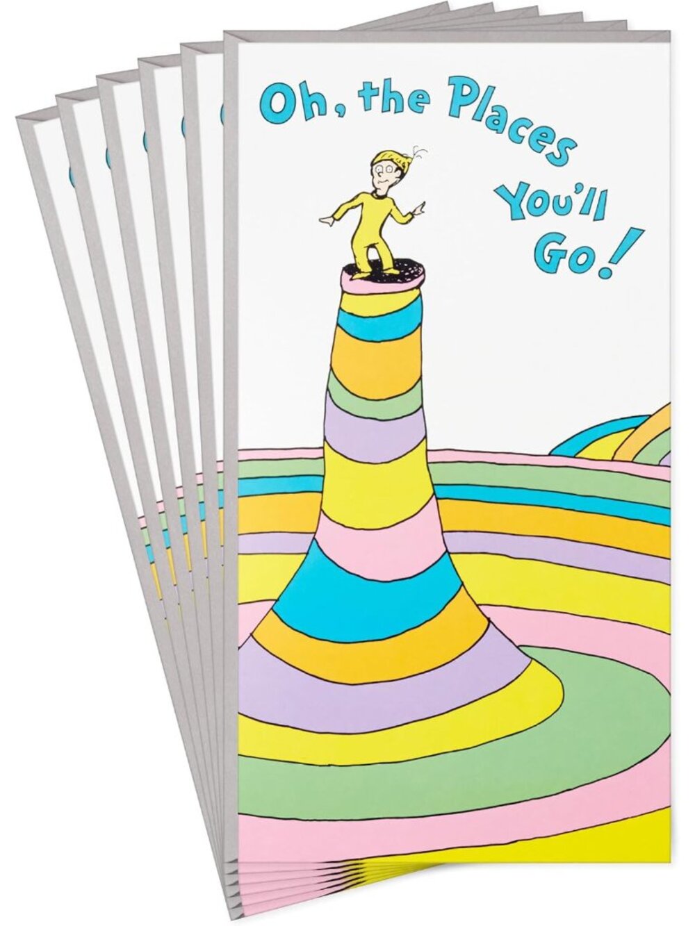 Dr. Seuss Graduation Money Holder Cards, 6-Pack Oh, the Places